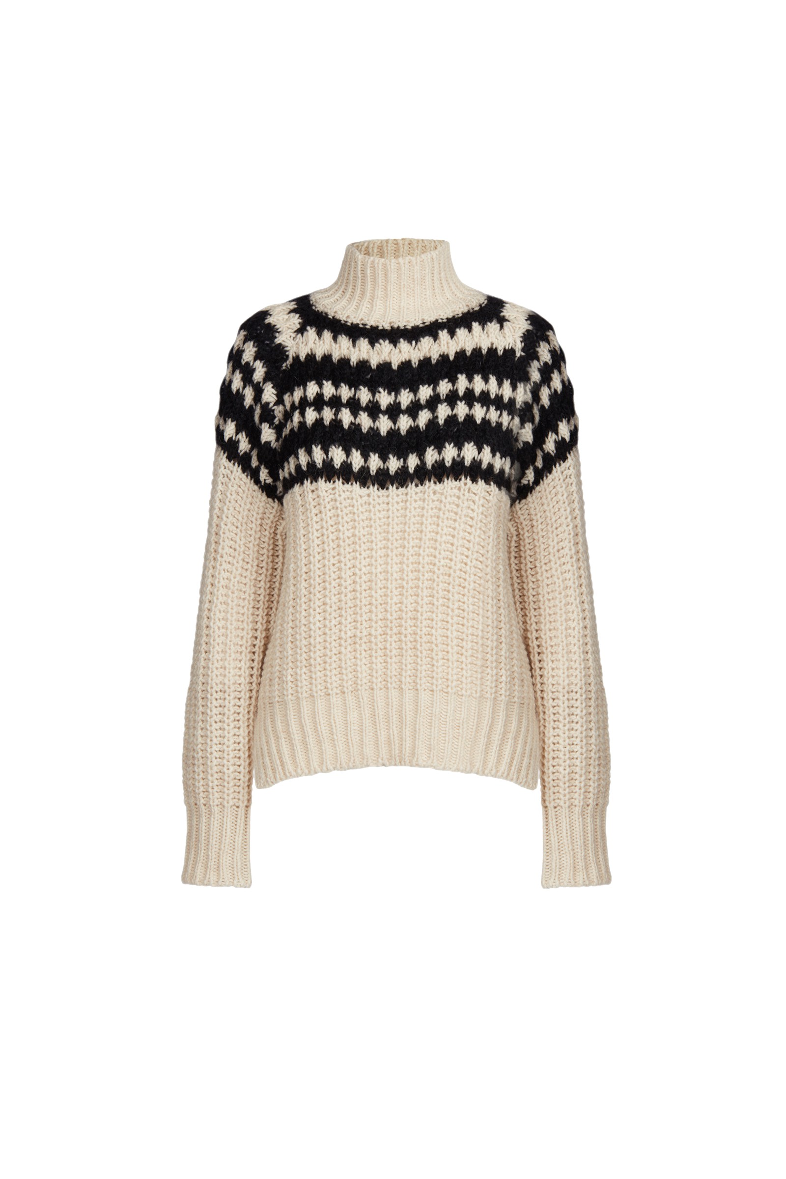Norwegian knit jumper with high neck